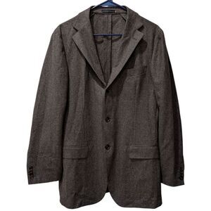 SuitSupply VBC Men's 42L Havana Slim Fit Pure Wool Charcoal Three Button Blazer